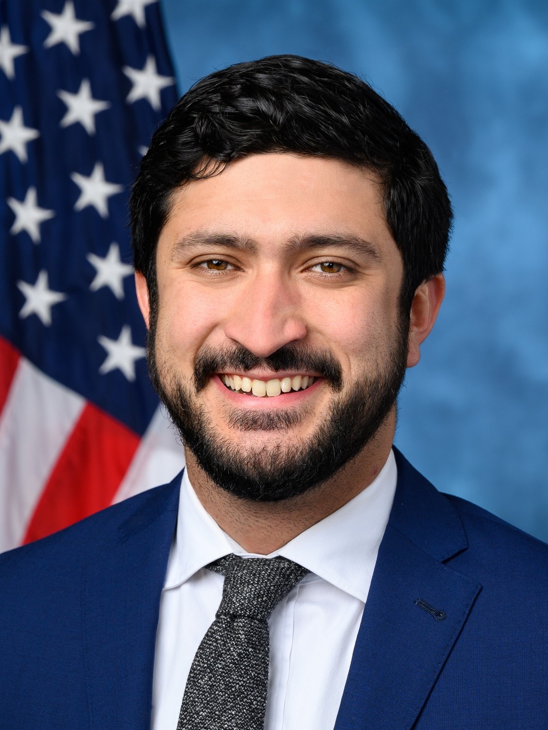 Caption: Rep. Greg Casar (D-TX), Progressive Caucus chair and resolution co-author, official portrait, 118th Congress. He wants a floor vote early next Congress to force members on record. Photo: House of Representatives, public domain.