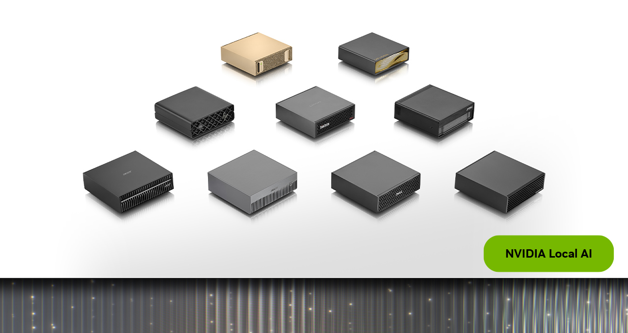 The partner lineup from NVIDIA’s announcement: eight DGX Spark enclosures from Acer, ASUS, Dell, Gigabyte, HP, and MSI. Image: NVIDIA blog, Oct 2, 2026.