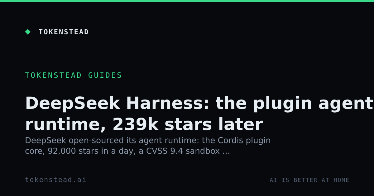 DeepSeek Harness: the plugin agent runtime, 239k stars later