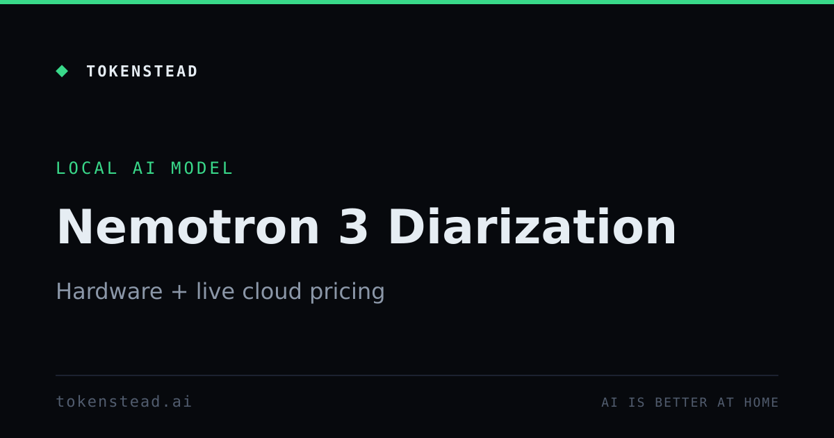 Nemotron 3 Diarization