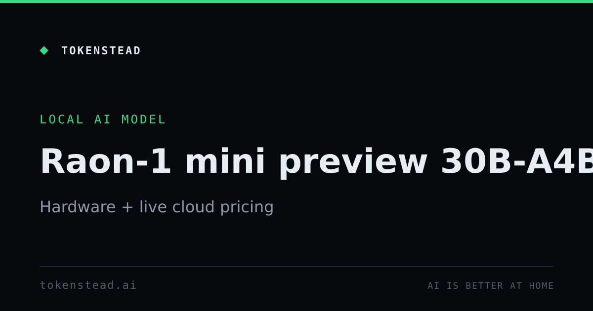 Raon-1 mini preview 30B-A4B