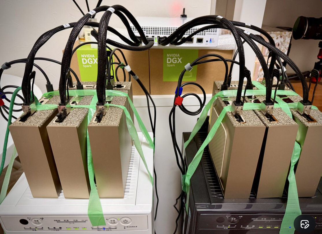 8x DGX Spark rack by FPGA des GARÇONS rig photo