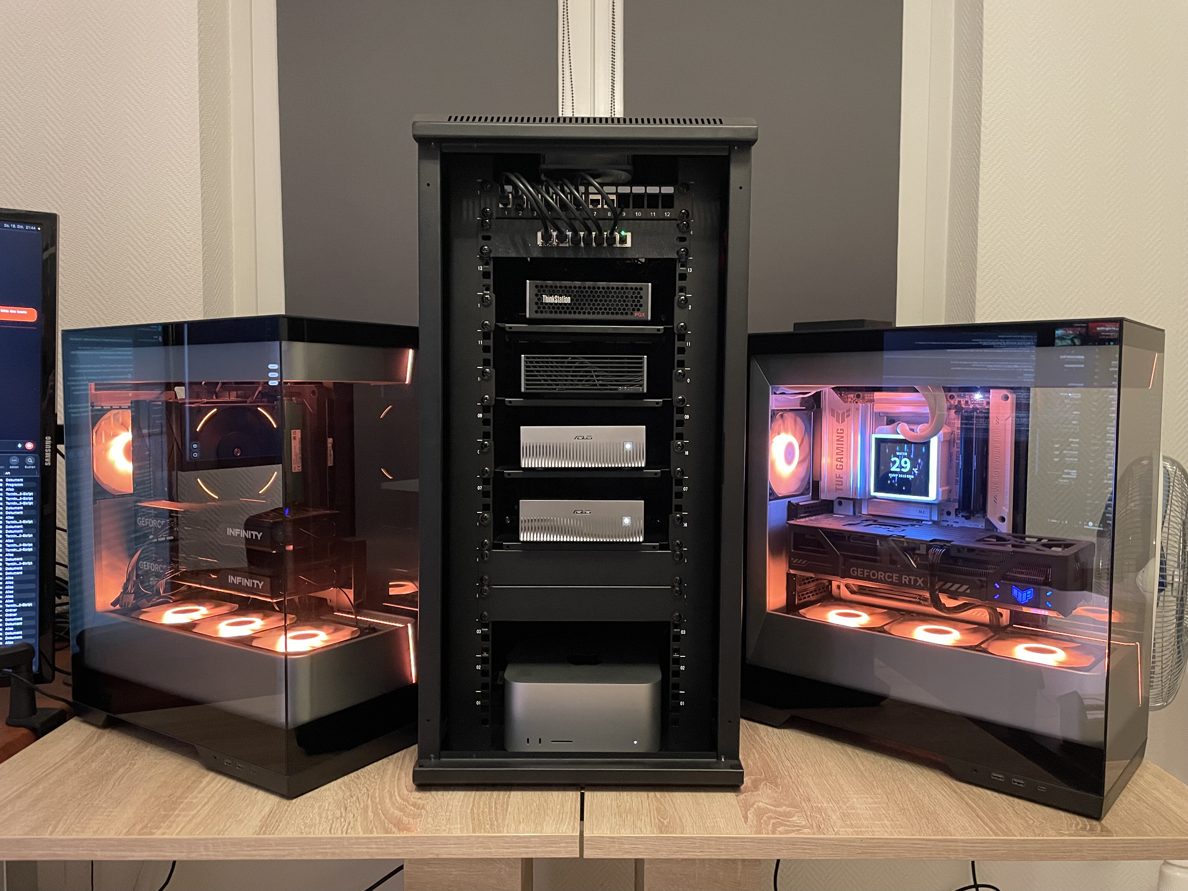 4x DGX Spark 15U rack - Niklas rig photo